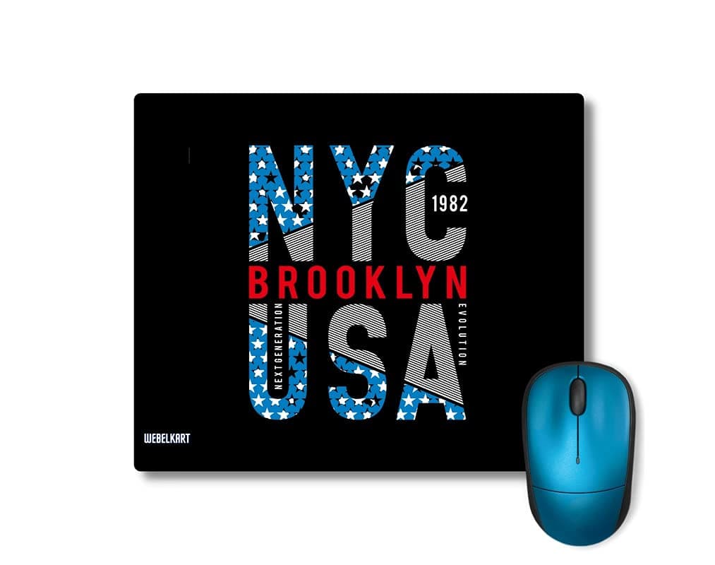 Webelkart Designer Mouse Pad/Rubber Base Mouse Pad for Laptop, PC/Anti Slippery Mouse Pads for Computers, PC, Wireless Mouse for Desktop JC05195