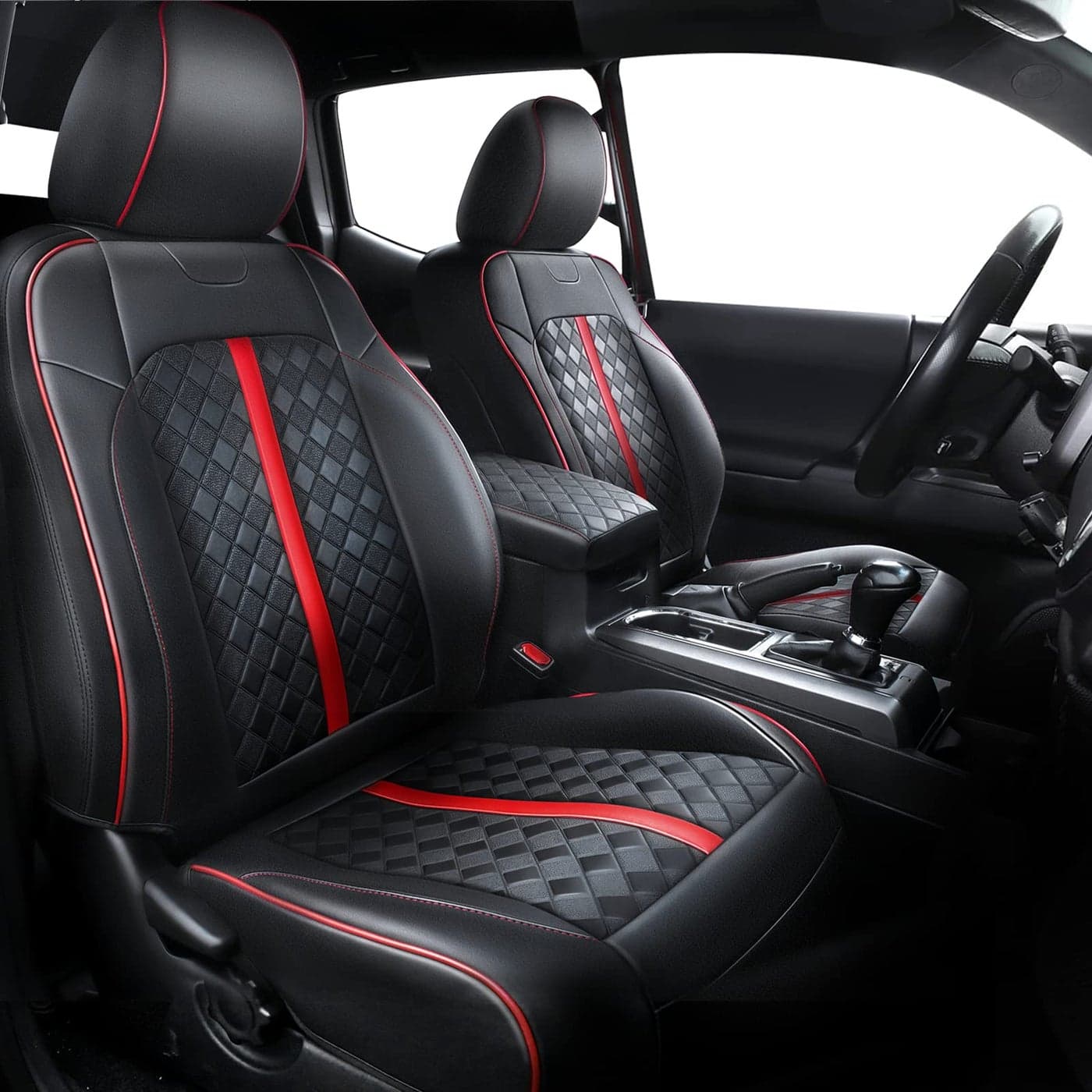Carlimeki Leather Seat Covers Custom Fit for Tacoma Gen 3rd 20162023 Double Crew Cab for SR SR5 Limited TRD Pro TRD Sport TRD OffRoad Trail Special Edition Fully Covered