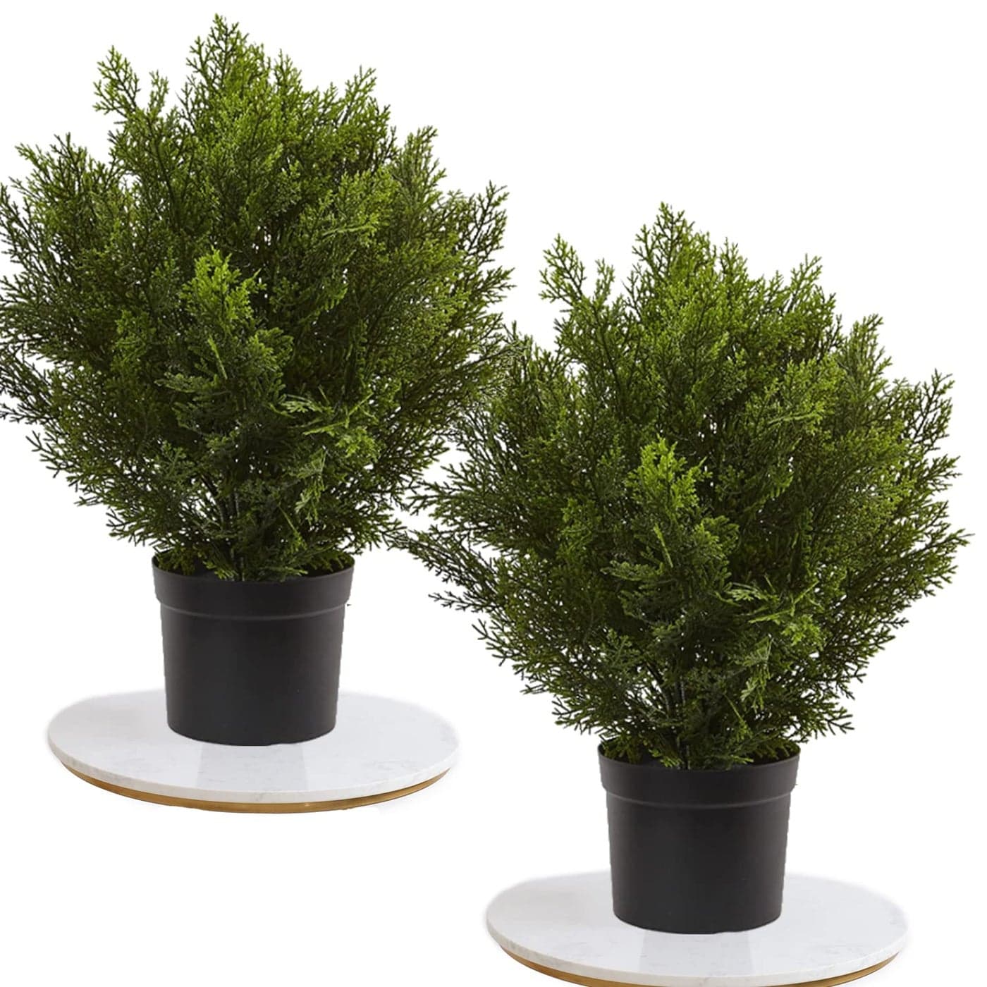 momoplant 33Inch26 FT Outdoor Artificial Boxwood Garden Torch Shaped Topiary Tree Artificial Topiaries Bushes Potted Fake Plants OutdoorIndoor DecorSet of 2