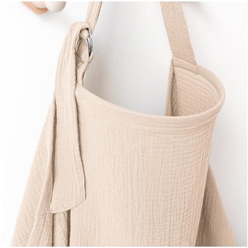 MairMore Muslin Nursing Covers for Breastfeeding Privacy Breast Feeding Cover with Arch Neckline for Mom and Baby Breathable 100 Cotton Nursing Apron Multiuse Stroller Cover
