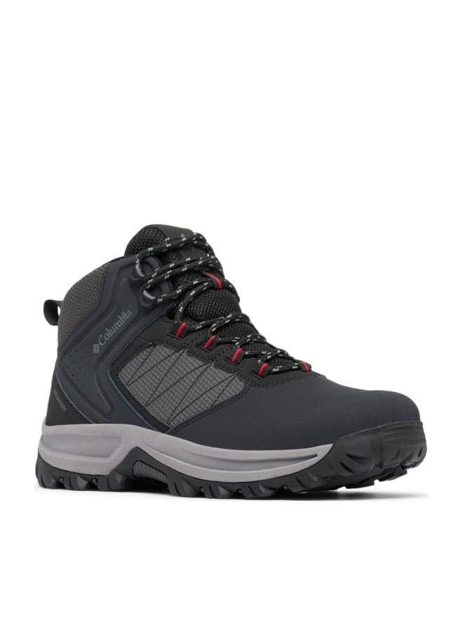 Columbia Mens Transverse Waterproof Hiking Boot, Black/Mountain Red, 10.5