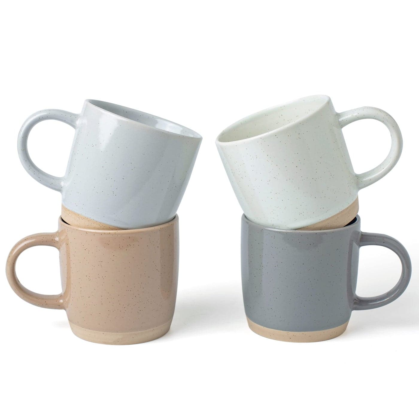 famiware Coffee Mugs for 4 12 oz Mug Set Dringking Cup with Handle for Coffee Tea Cocoa Milk Milkyway serise Multicolor