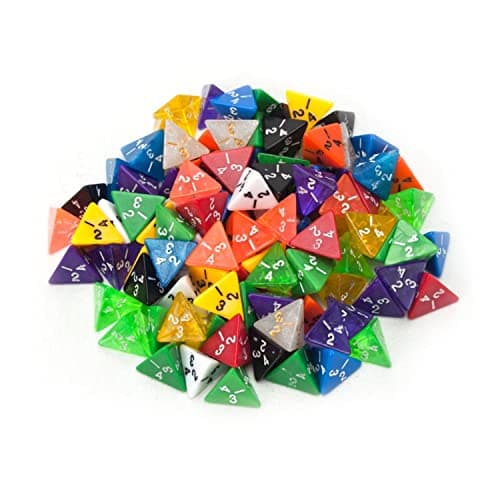 Wiz Dice Bulk Random Polyhedral Dice D1000 25 Pack Polyhedral Role Playing Dice in Unique Colors DND Accessories for TTRPG Dice Games Ideal Roleplaying Game Dice