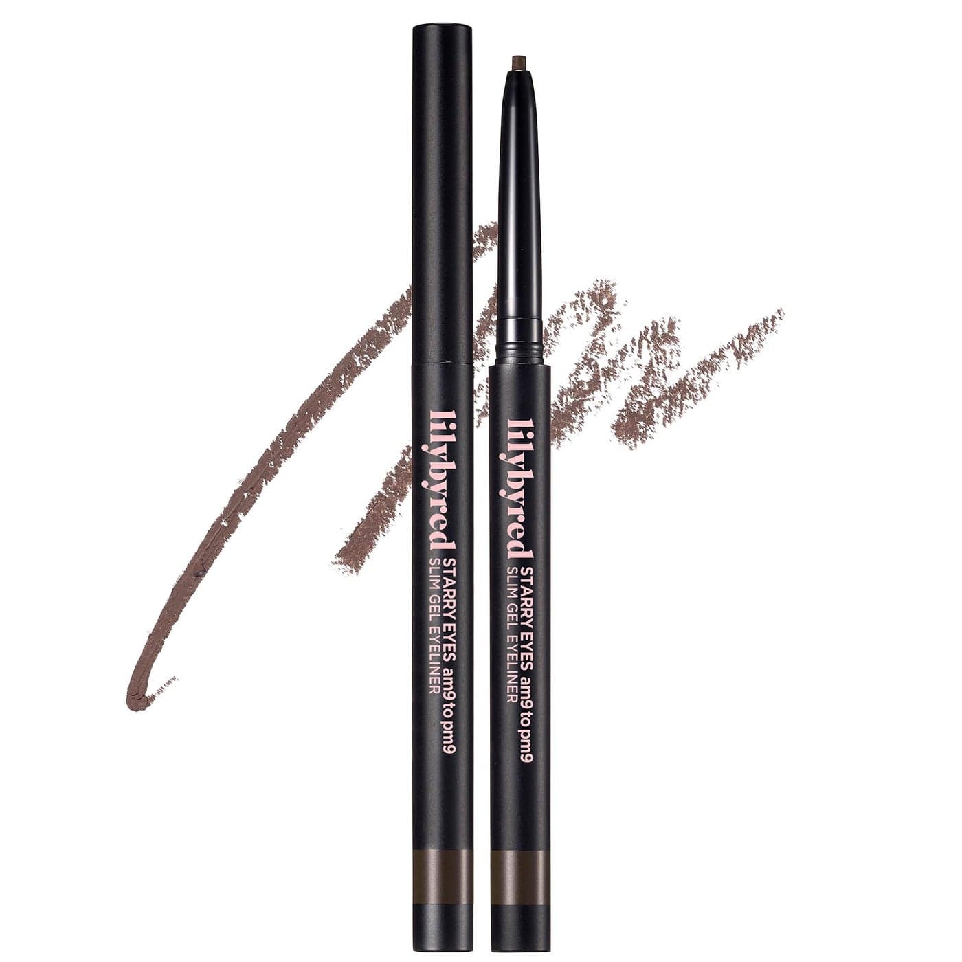 lilybyred Starry Eyes Am9 to Pm9 Slim Gel Eyeliner Korean UltraSlim 2mm Gel Eyeliner Intense Color Payoff Creamy Formula Easy Blending SmudgeProof LongLasting 0004 oz 02 Matt Brown