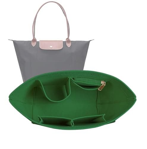 Lckaey Purse Organizer Insert for longchamp le pliage large Handbags Insert Organizer 1012greenM