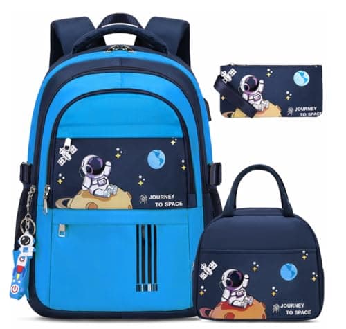 ACESAK Backpack for Boys - Boy Backpack Schoolbag for Boys Kids Teens Girls Elementary Middle School Bags, Waterproof Lightweight Kids Bookbag Backpacks Casual Daypack with Lunch Bag Set