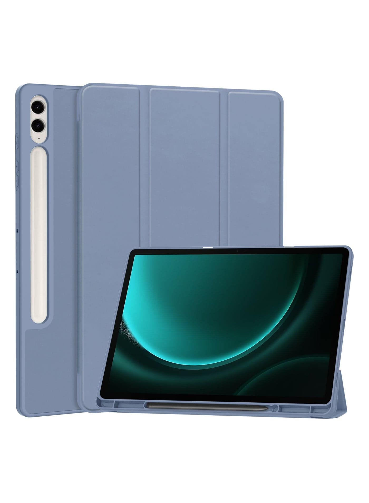 Protective Case for Samsung Galaxy Tab S9 FE+/ S9 FE Plus 12.4 inch Slim Stand Cover with S Pen Holder Support Auto Wake/Sleep