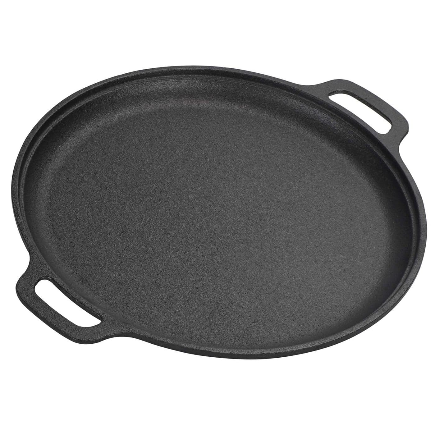 Cast Iron Skillet Pan PreSeasoned Round Griddle Pan for Pancakes BBQ Pizza Pan with Handles 31 cm