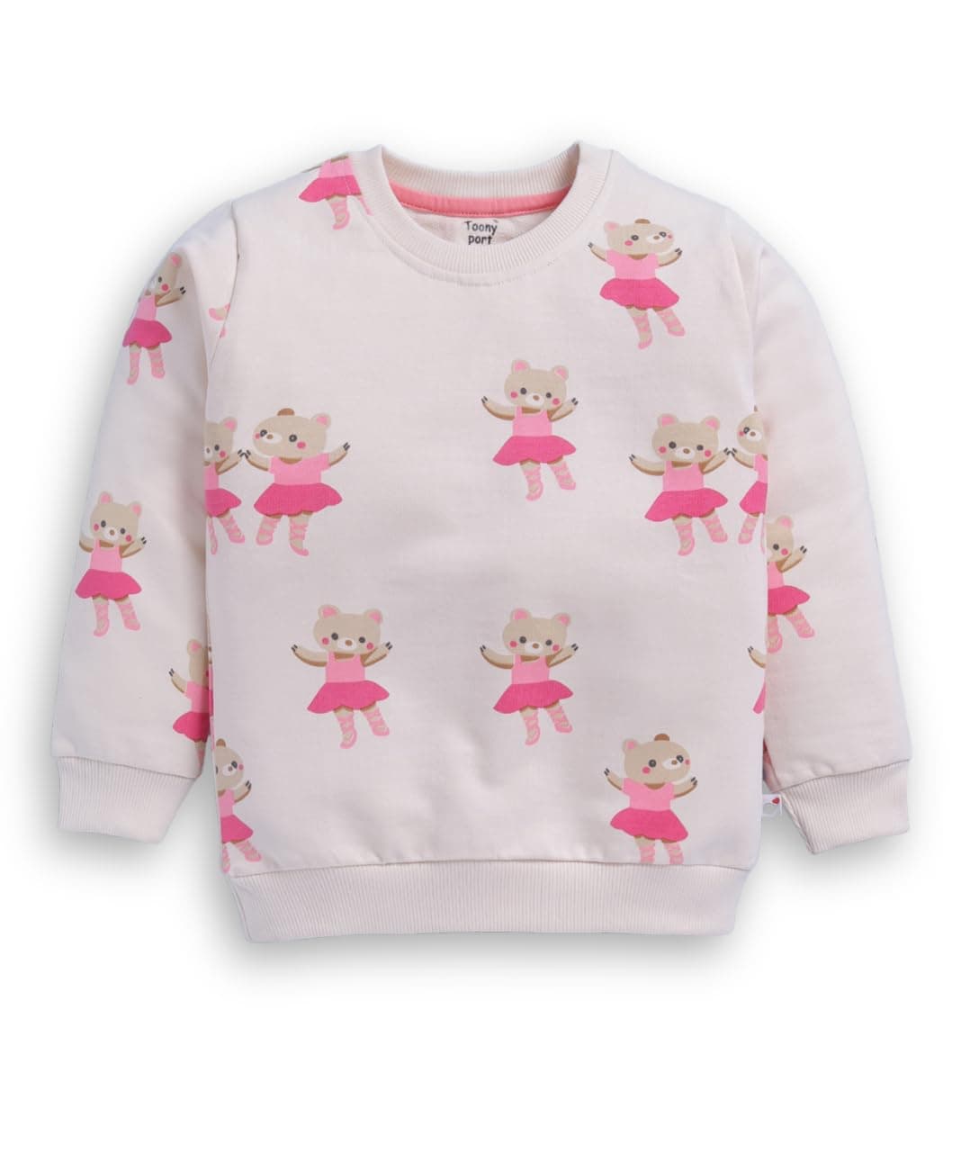 Toonyport Girls Bellerina Winter Sweatshirt (Cream) (11 Years - 12 Years)