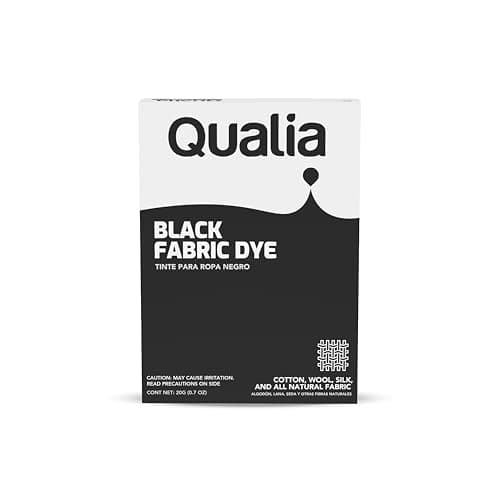 Qualia All Purpose Powder Fabric Dye, Easy to Use Dye for Natural Fabrics: Cotton, Wool, Silk, Wood, & Linen, Ultra Concentrated Colors, Black, 3 Pack