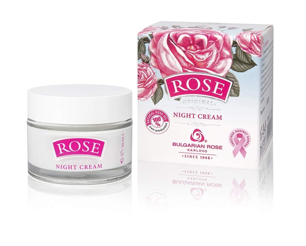 Rose Bulgarian Night Face Cream Oil Moisturizing and Rejuvenating Skin Care Water Revitalizing Night Cream Hydrating Face Cream