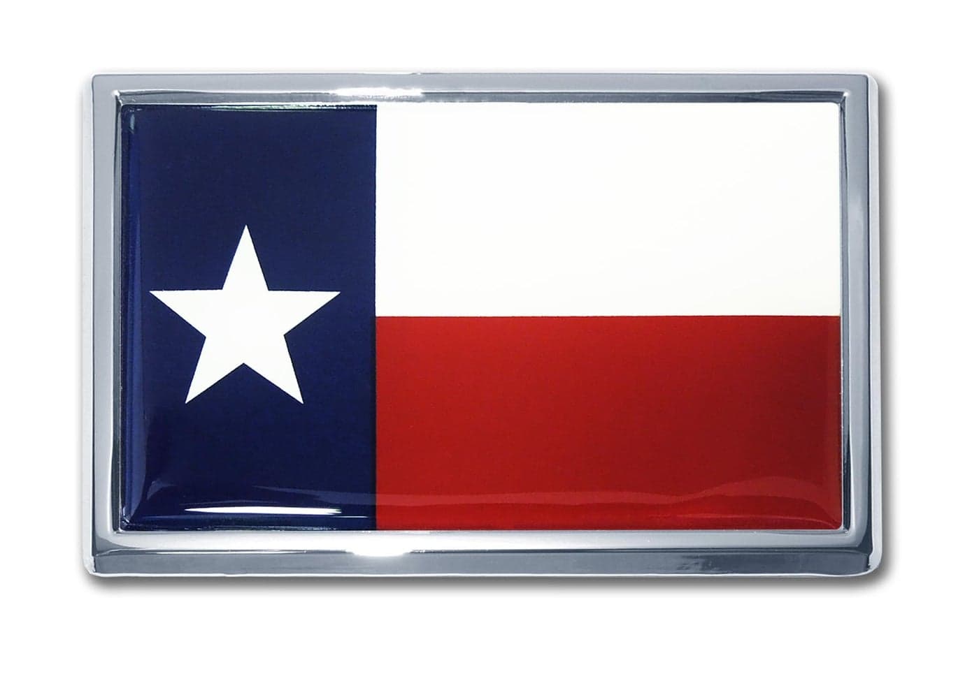 Elektroplate State of Texas Flag Small All Metal Emblem for Cars Universal Fit at 22 x 34 Weatherproof