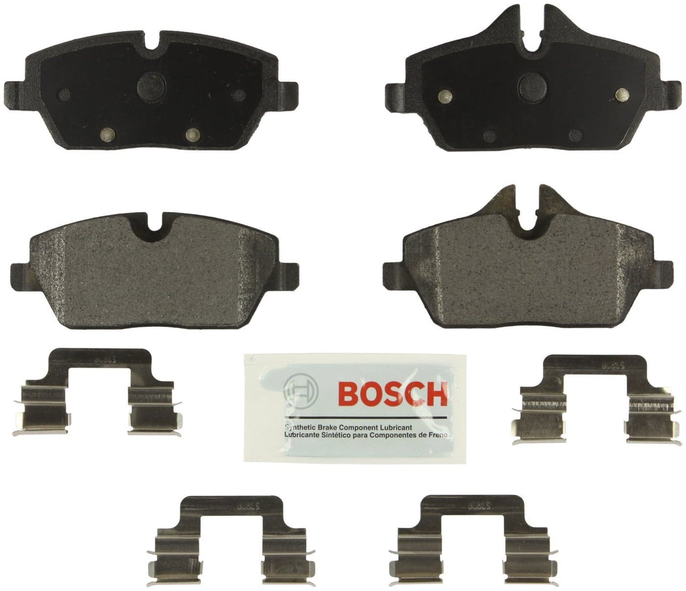 BOSCH BE1308H Blue Semi-Metallic Disc Brake Pad Set With Hardware - Compatible With Select BMW 118i, 120i; Mini Cooper; FRONT