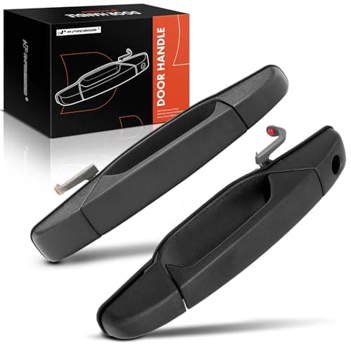 A-Premium Outside Exterior Door Handles Compatible with 2007 2008 2009 2010 2011 2012 2013 2014 Chevy Silverado 1500 Tahoe Suburban Avalanche & GMC Sierra Yukon, Textured Black, 2-PC Set, Front Side