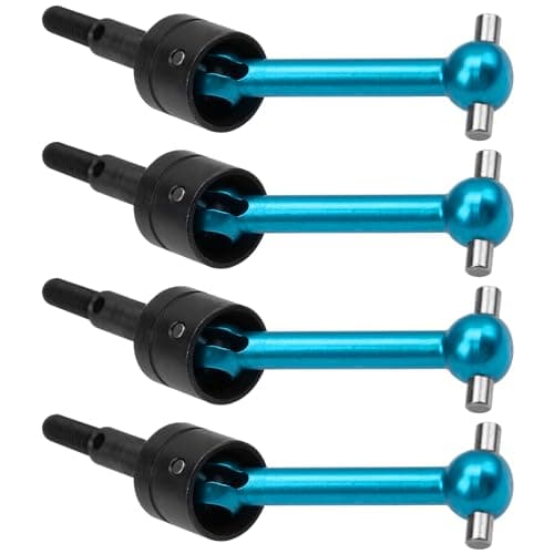 4Pcs Vgoohobby CVD Drive Shaft Front Rear Driveshaft Dogbone Joint Compatible with Tamiya TT01 TT02 110 RC Car Blue