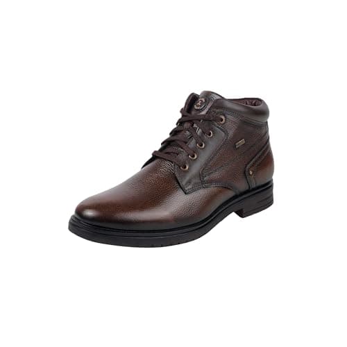 Mochi Men's Brown Leather Lace-Up Ankle Boots UK/10 EU/44 (71-370)