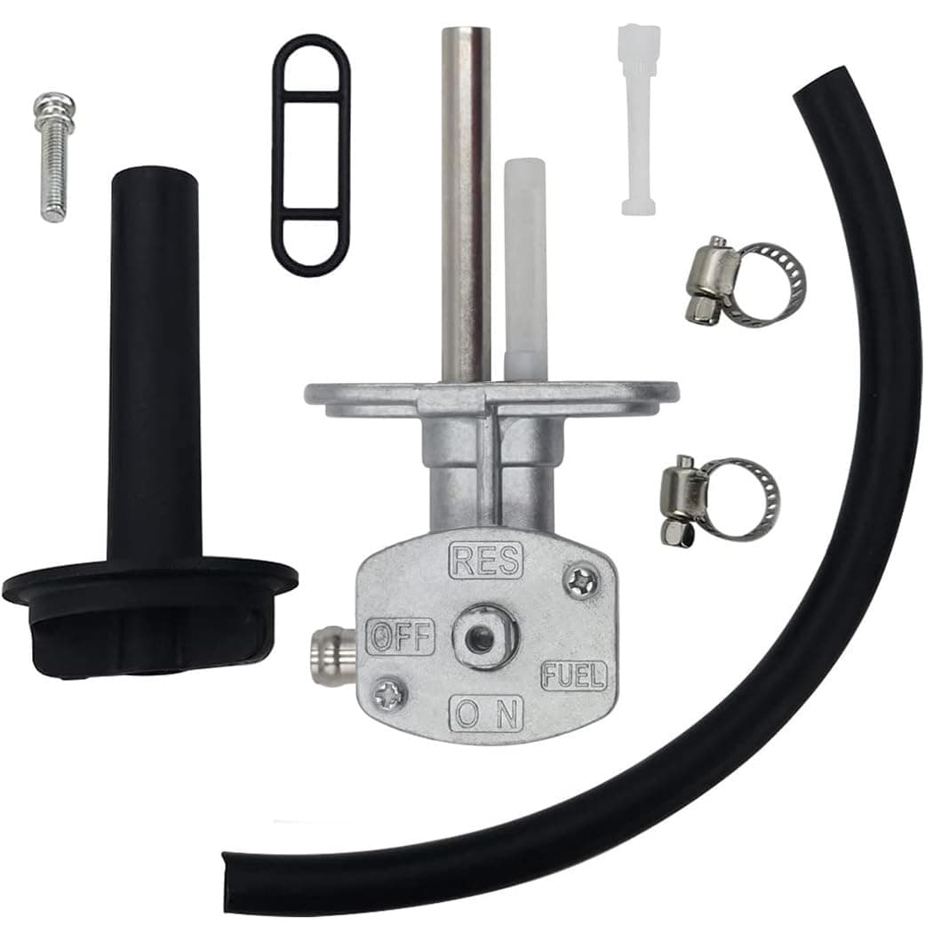 Earlyred Fuel Petcock Switch Valve with Lever Screw for Yamaha Kodiak Grizzly 400 450 YFM400FA YFM450FA YFM400 YFM450 2WD 4WD Fuel Tank Shutoff Valve Lines Parts 5GH245001000 1NSF45240000