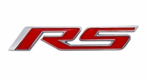 20102015 Camaro OEM Rear Trunk RS Emblem Red Letters with Chrome Trim by General Motors