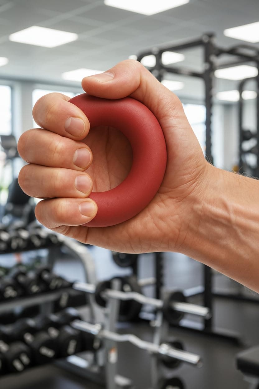 Adventose™ Weight Training Handgrip | 40kg Grip Strengthener Ring for Finger, Hand & Forearm | Red Silicone Gripper for Athletes, Climbers, Rehab, Stress Relief – 40 kg (Red, Pack of 1)