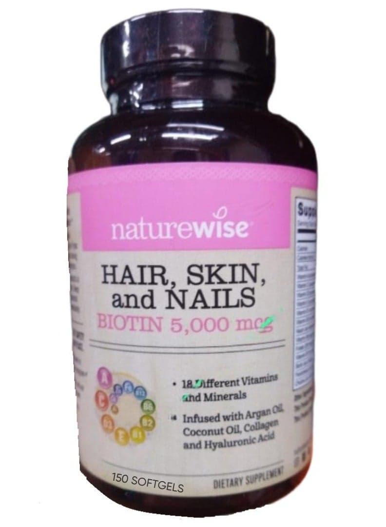 Hair, Skin and Nails Biotin, 5000 mcg - 150 Softgels