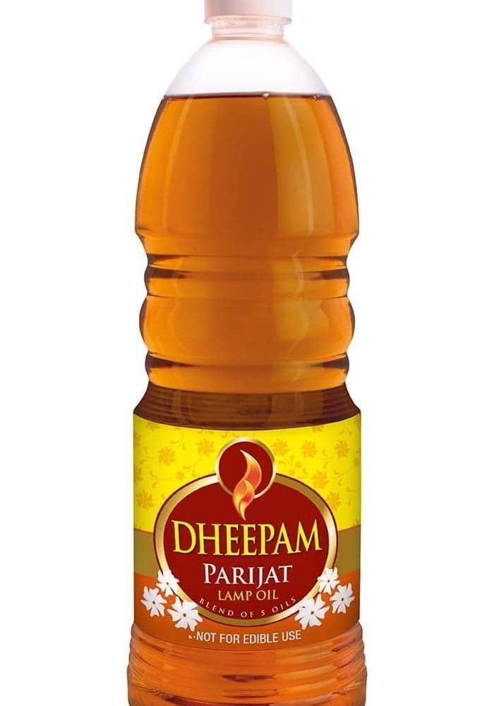 Dheepam Parijat Lamp Oil, 1L Pet Bottle - Non-Toxic and Odorless