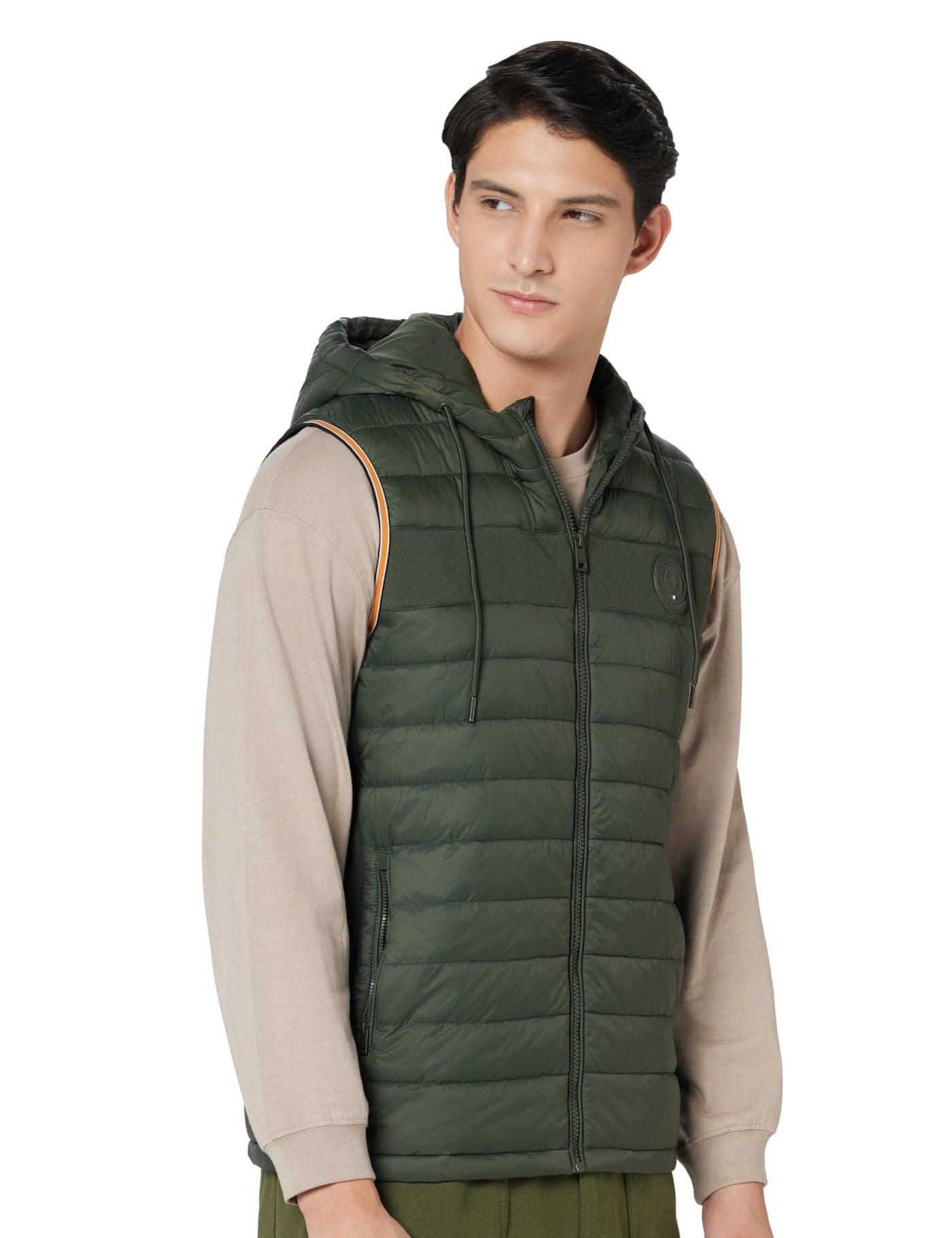 U.S. POLO ASSN. Men's Nylon A-Line Coat (USJCK0399_Olive, Large