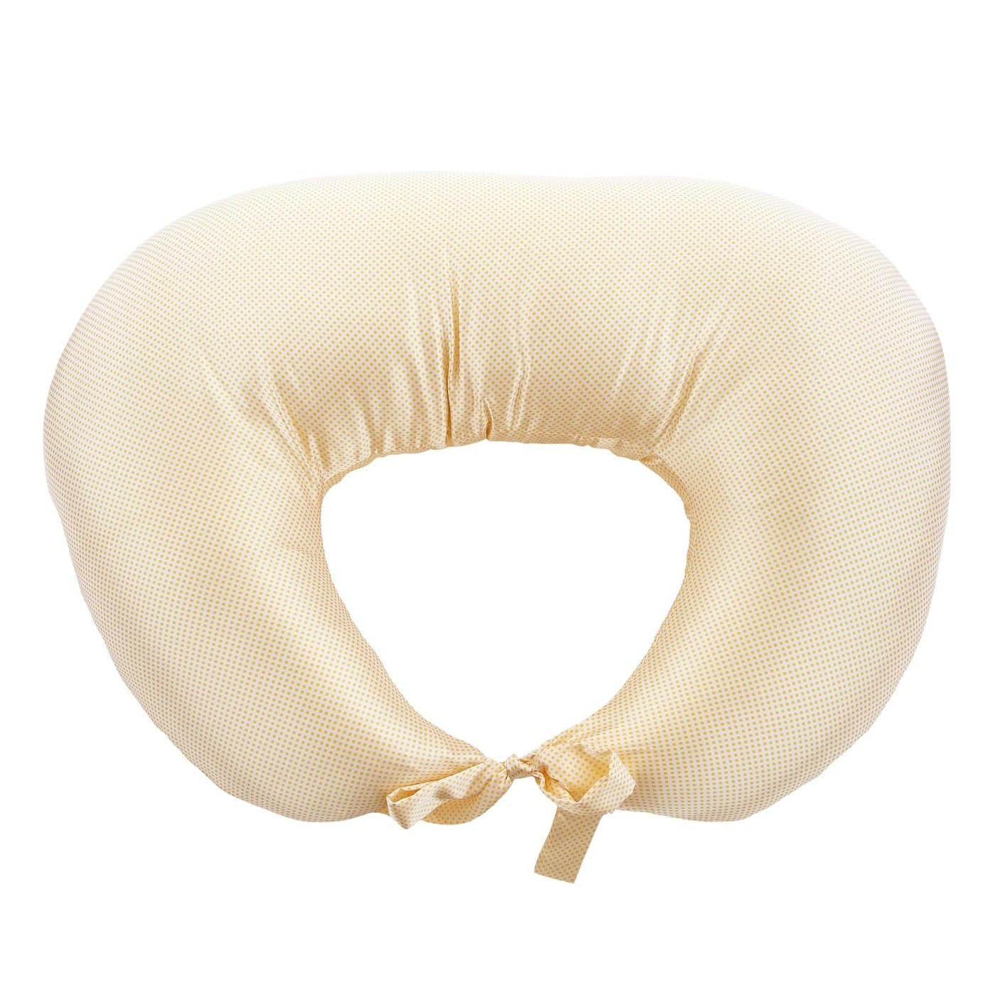 My Blankee Nursing Pillow with Mini Dot Charmeuse Satin Slipcover Yellow LargeXLarge