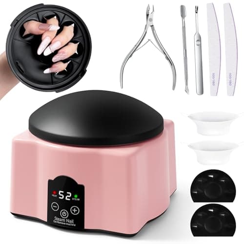 Automatic Upgraded Acrylic Gel Nail Polish Removal Electric Steam Acetone Nail Remover Machine Set Various Nail Gel Nail Chips Without Harming Hands Nail Art Tools Nail Remover Tools Set