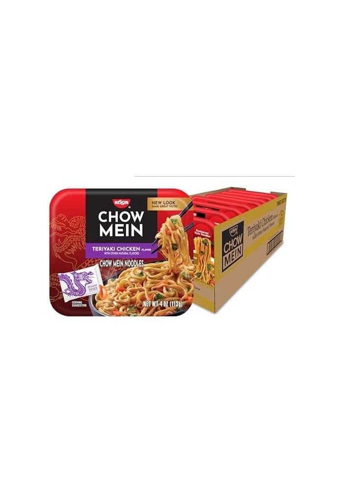 Nissin Chow Mein Noodles Teriyaki Chicken 4 Ounce Pack of 8