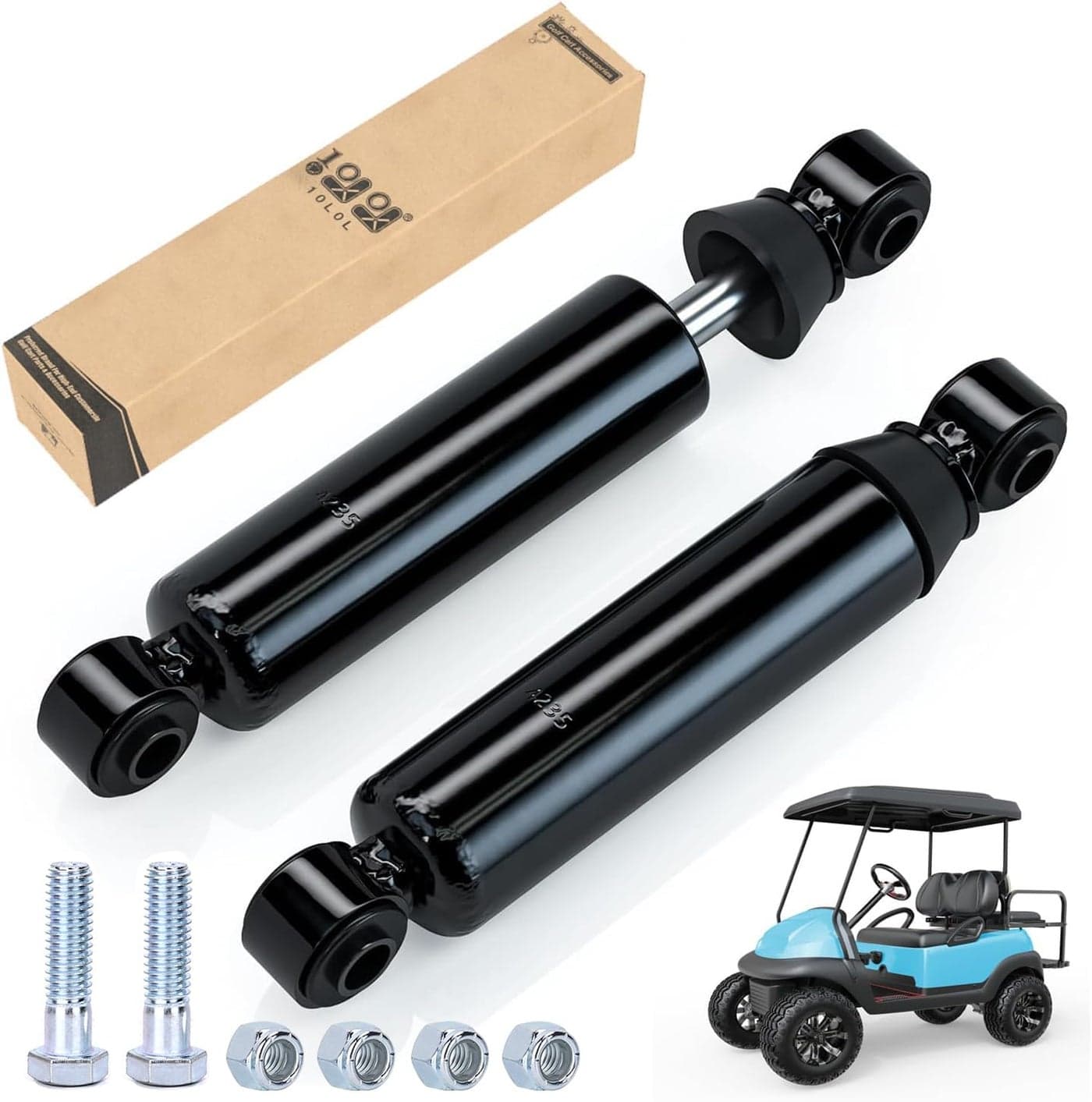 10L0L Golf Cart Front Shock Absorbers for Club Car DS Shocks G&E 1981-2011 1010991, 2004-Up Club Car Precedent Shocks 1014235 102588601-2-Pack
