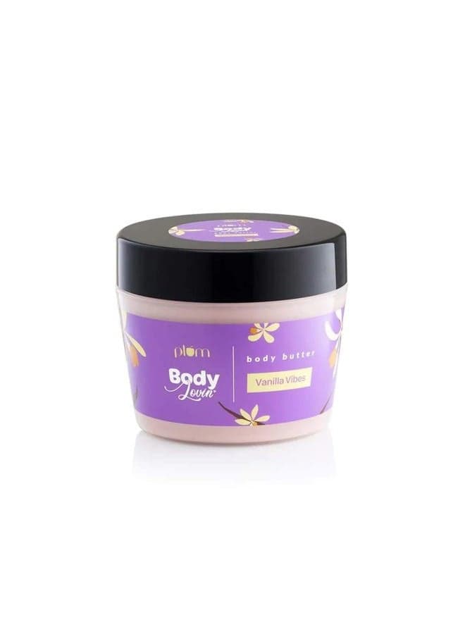 Vanilla Body Butter for Dry Skin, With Shea Butter & Sunflower Oil, Deep Moisturizing Body Cream Lotion with Brazilian Seed Oil & Vitamin E, Non Sticky & Mineral Oil Free, 7.05 Oz