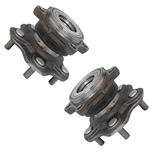 TRQ 2 Piece Rear Wheel Bearing & Hub Assembly Set Compatible with 2003-2007 Infiniti G35 2003-2009 Nissan 350Z