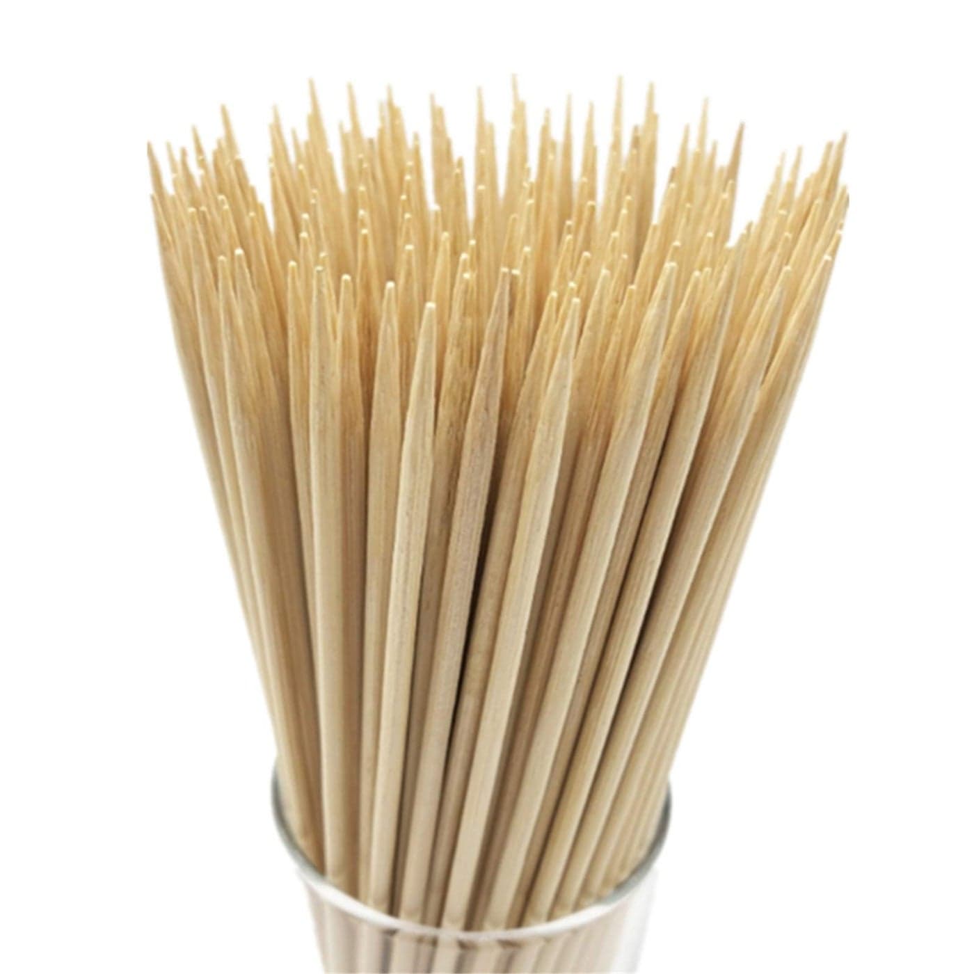 HOPELF 8 Natural Bamboo Skewers for BBQAppetiserFruitCocktailKabobChocolate FountainGrillingBarbecueKitchenCrafting and Party 4mm More Size Choices 61012141630100 PCS