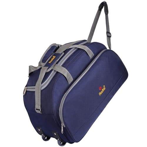 Flexible bags Duffel Bag Luggage with Wheels Waterproof | Navy Blue, 60L |