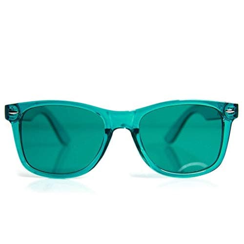 GloFX Color Therapy Glasses Chakra Mood Light Therapy Chromotherapy Glasses Aqua