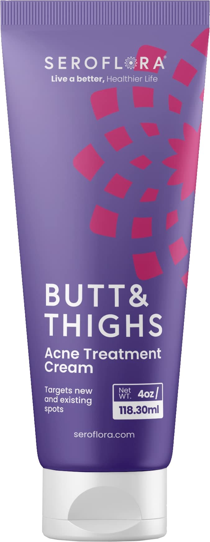 Seroflora Butt Thighs Acne Treatment Cream Butt Acne Clearing Cream for Pimples Zits Razor Bumps Dark Spots Acne Clearing Lotion for Buttocks Body Inner Thigh Blackhead Remover 4oz