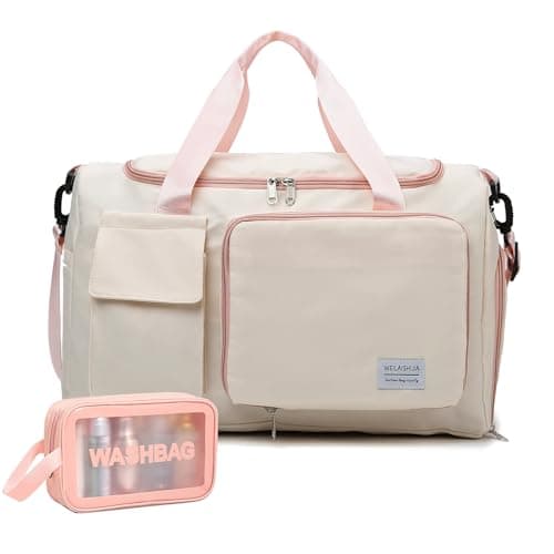 BEULPTN Small Gym Bag for Women, Waterproof Travel Duffel Bag with Shoe Compartment & Wet Pocket, Gym Tote Bag for Travel, Workout, Sport