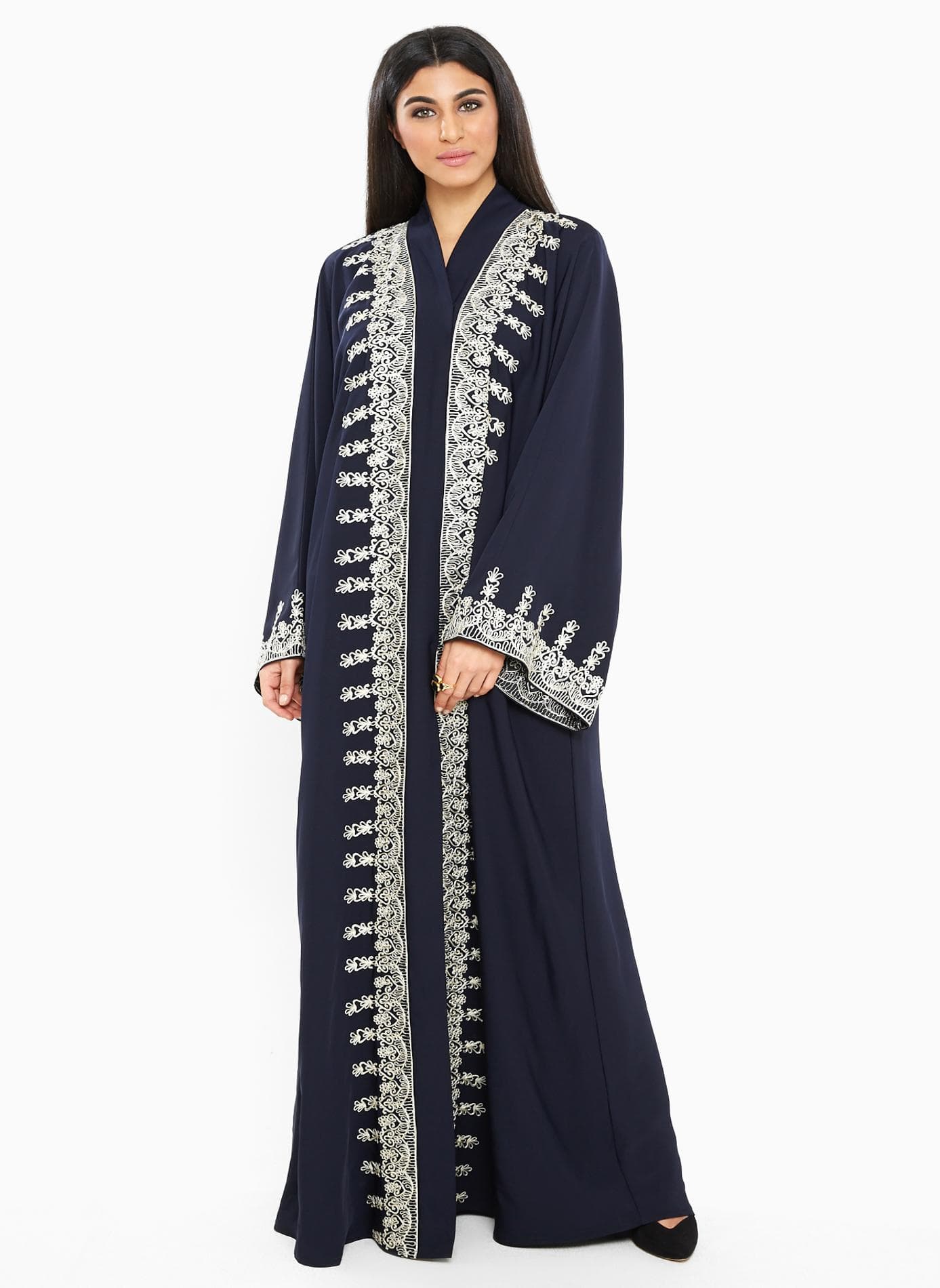 Abaya with intricate embroidery-SB188A