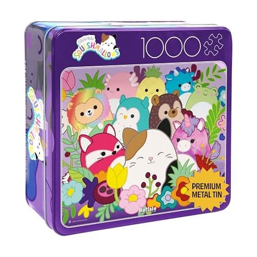 Buffalo Games Squishmallows Grow Together 1000 Piece Jigsaw Puzzle for Adults Collectible Tin Case Finished Size is 266 x 19