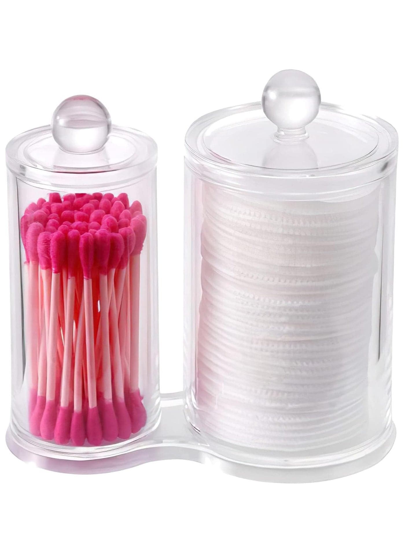 Cotton Swabs Storage Dispenser Cotton Stick Ball Container Makeup Cotton Pads Organizer Desktop Cosmetics