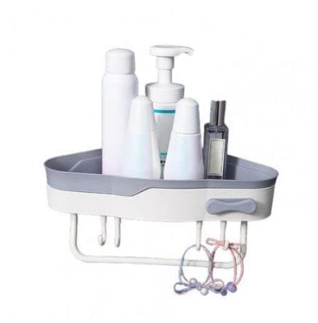 Tagve Bathroom Rack Detachable Ventilation Rounded Edge Makeup Toiletries Storage Rack Bathroom Organizer White