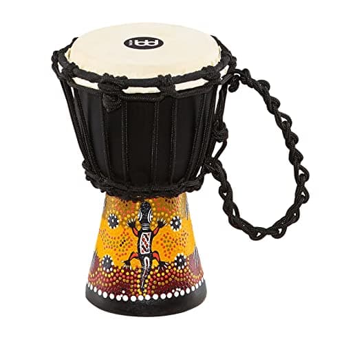 Mini Djembe Hand Drum for Room Decoration — NOT MADE IN CHINA — Hand Painted Mahogany Wood, 2-YEAR WARRANTY