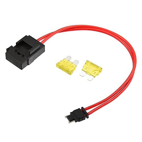 X AUTOHAUX 32V Low Profile Mini Fuse Adapter Tap Kit with 20A Blade Style Fuse for Cars Boats