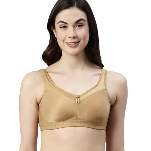 Enamor FB12 Full Support Smooth Super Lift Bra - Non-Padded, Wirefree & Full Coverage Buff