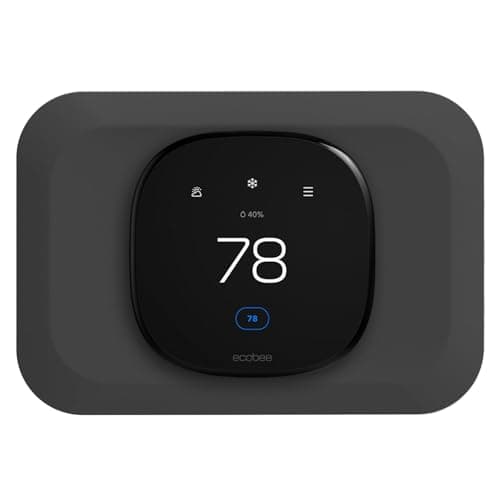 Wall Plate Cover Compatible with New 2022 Ecobee Smart Thermostat Premium & 2022 Ecobee Smart Thermostat Enhanced, Programmable WiFi Thermostat Accessory, Black