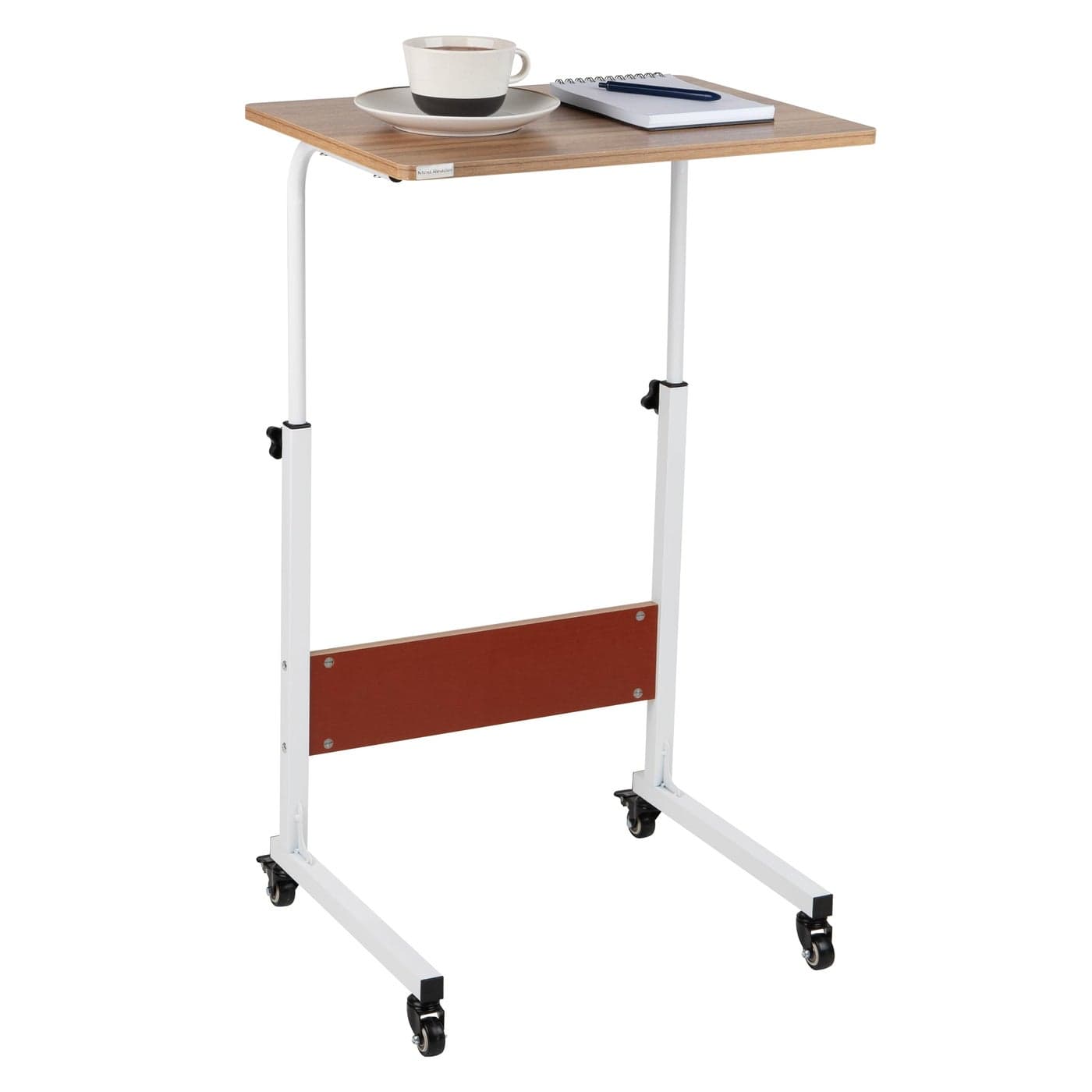 Mind Reader Standing Desk Laptop Stand Height Adjustable Computer Table Work Table MDF 2175L x 1575W x 33H White