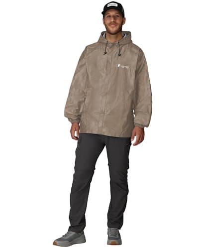 FROGG TOGGS Mens Ultralite2 Waterproof Breathable Rain Jacket Khaki XLarge