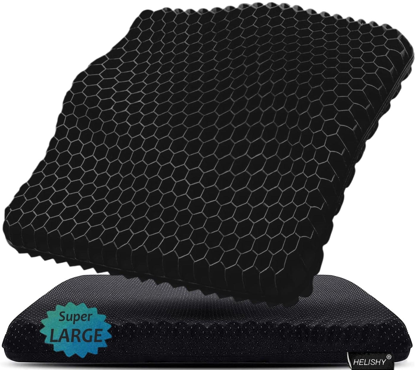 Helishy Gel Seat Cushion for Long Sitting Pressure Relief Super LargeThick Wheelchair Cushion for Pressure Sores Coccyx Sciatica Back Pain Relief NonSlip Butt Pillow for Office Home Car