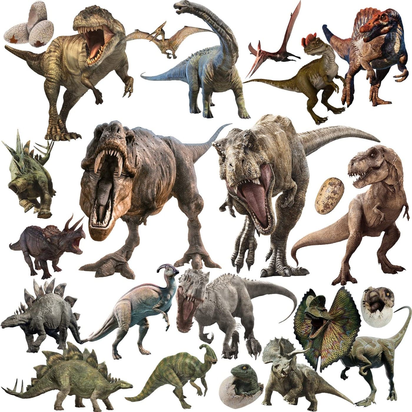 22 Dinosaur Wall Decals Peel Stick Removable Dinosaur Wall Stickers for Boys Kids Adults Home Decoration