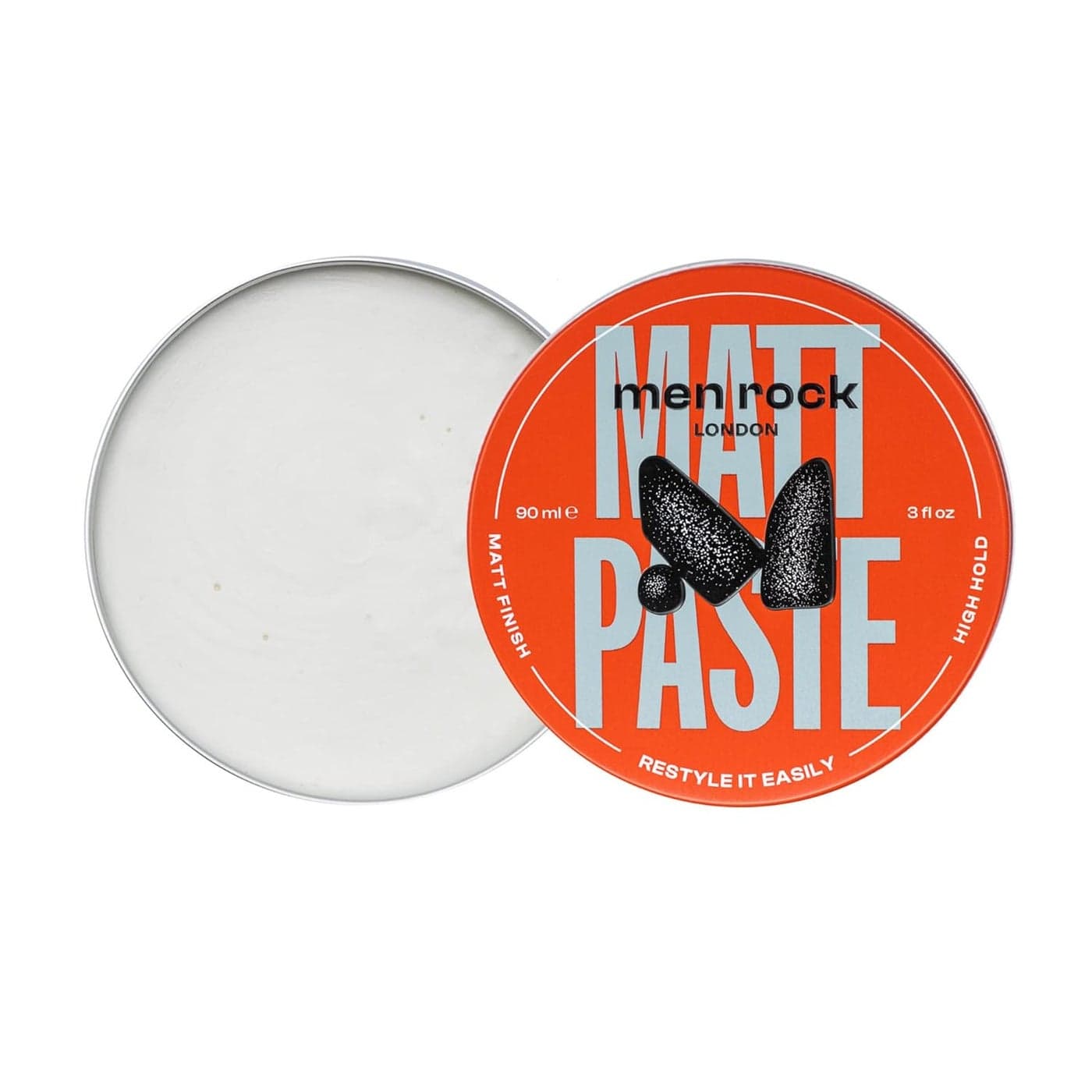 Men Rock Matt Paste Hair Styling with Matt Finish and High Hold, Water Based with No Shine, 90ml